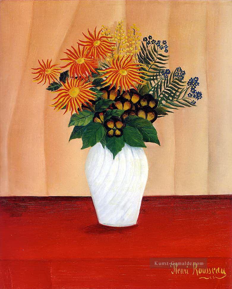 Blumenstrauß Bouquet de fleurs Henri Rousseau Post Impressionismus Naive Primitivismus Ölgemälde